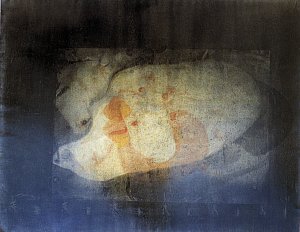 Enrique Brinkmann. "Sueño de Brueghel", 1974. Óleo, tintas y lápices sobre papel posteriormente entelado. 60 x 80 cms. Colección del autor.