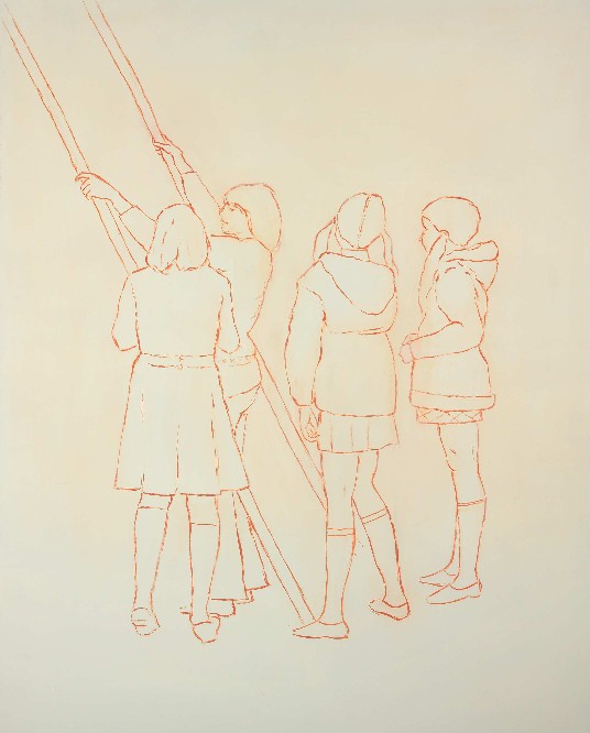 Xisco Mensua. "Sin t�tulo", 2004. T�cnica mixta sobre lienzo. 162 x 130 cm.
